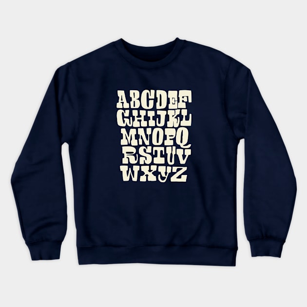 alphabet Crewneck Sweatshirt by Roocolonia